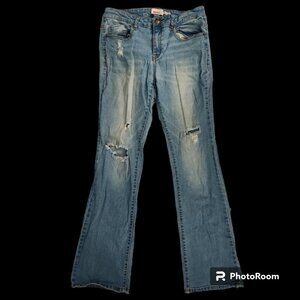BONGO Boot Cut Distressed Jeans Size 12